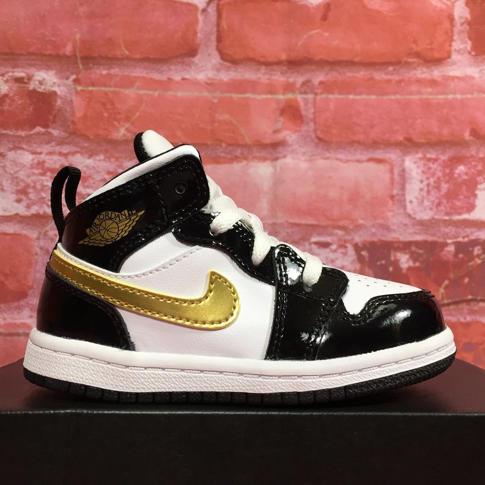NIKE AIR JORDAN 1 MID SE TODDLER SNEAKERS BLACK